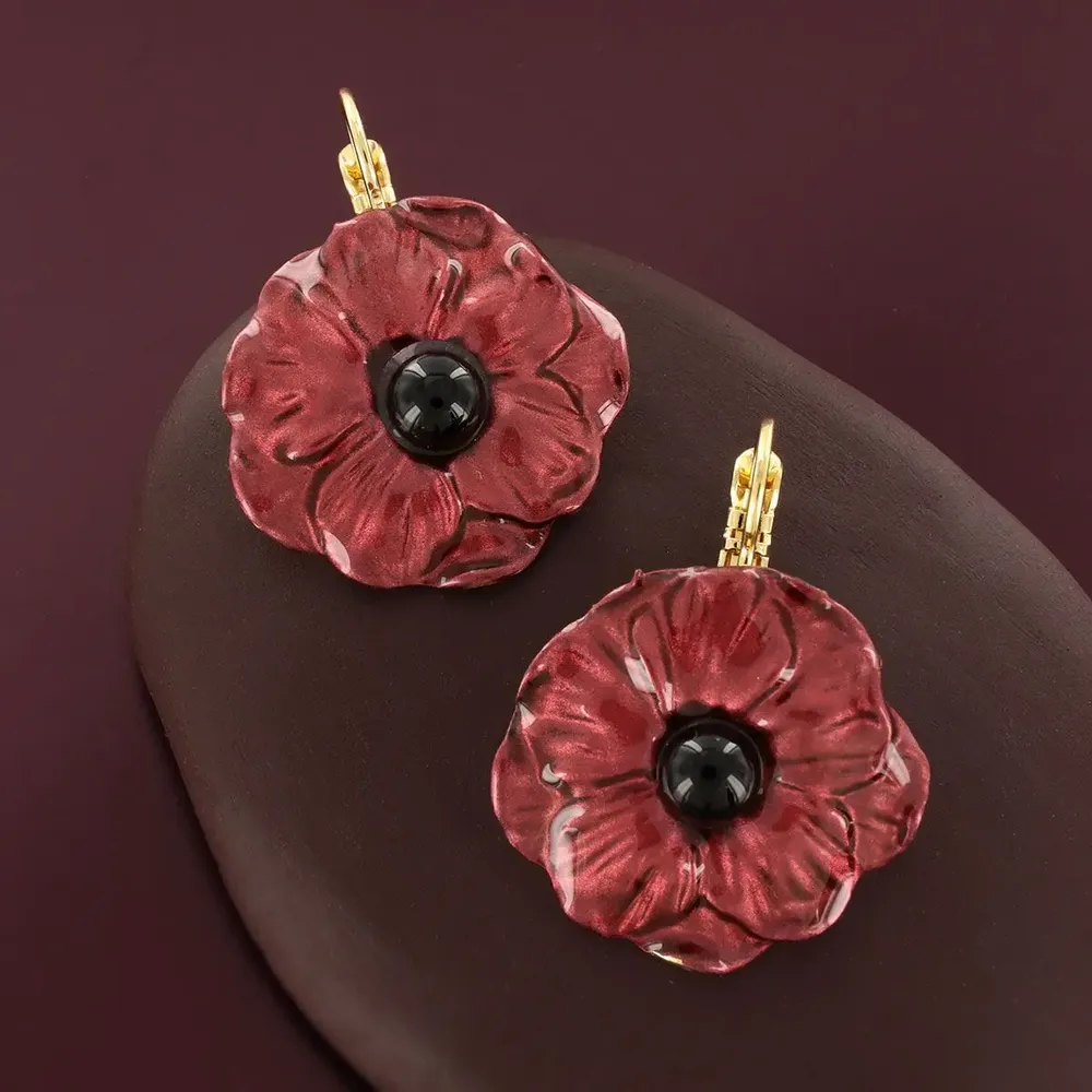 Jewelry - CARMEN SLEEPERS GOLD RED - TARATATA BIJOUX