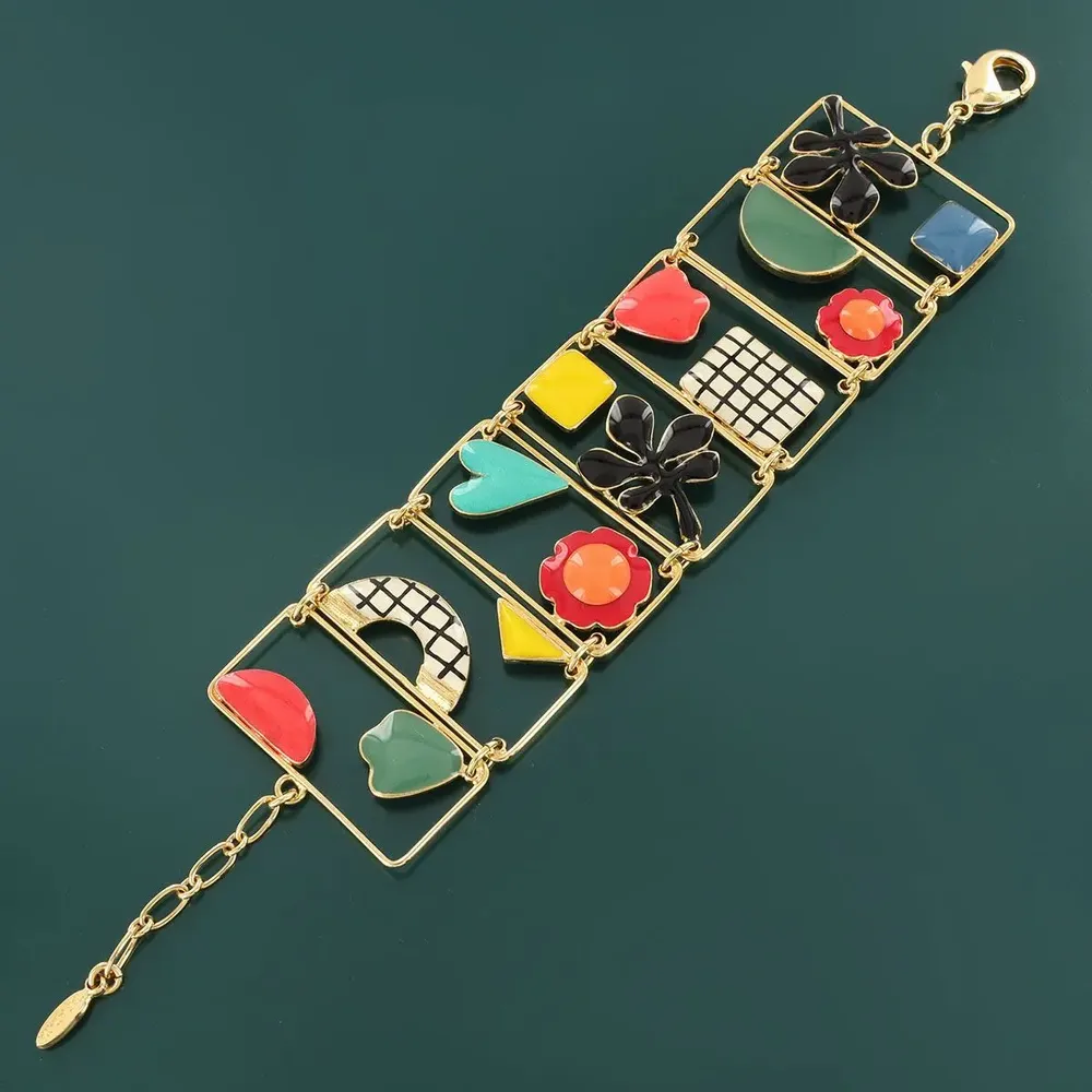 Bijoux - BRACELET ARTY COULEUR DORE MULTI - TARATATA BIJOUX