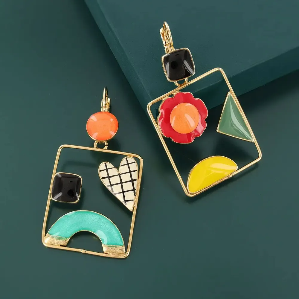 Jewelry - ARTY GOLD MULTI COLOUR SLEEPERS - TARATATA BIJOUX