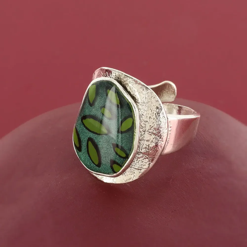 Jewelry - RING DO NOT MOVE SILVER GREEN COLOR - TARATATA BIJOUX