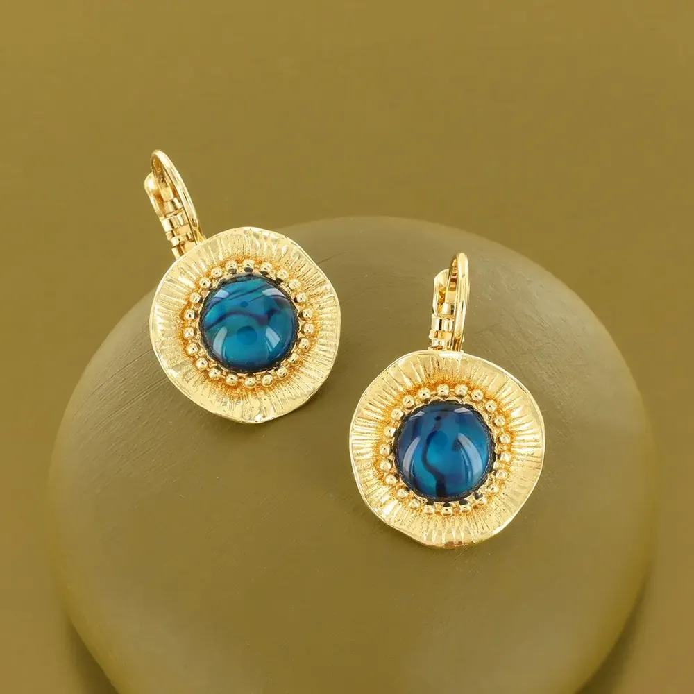 Jewelry - ZEN SLEEPING BED GOLD BLUE - TARATATA BIJOUX