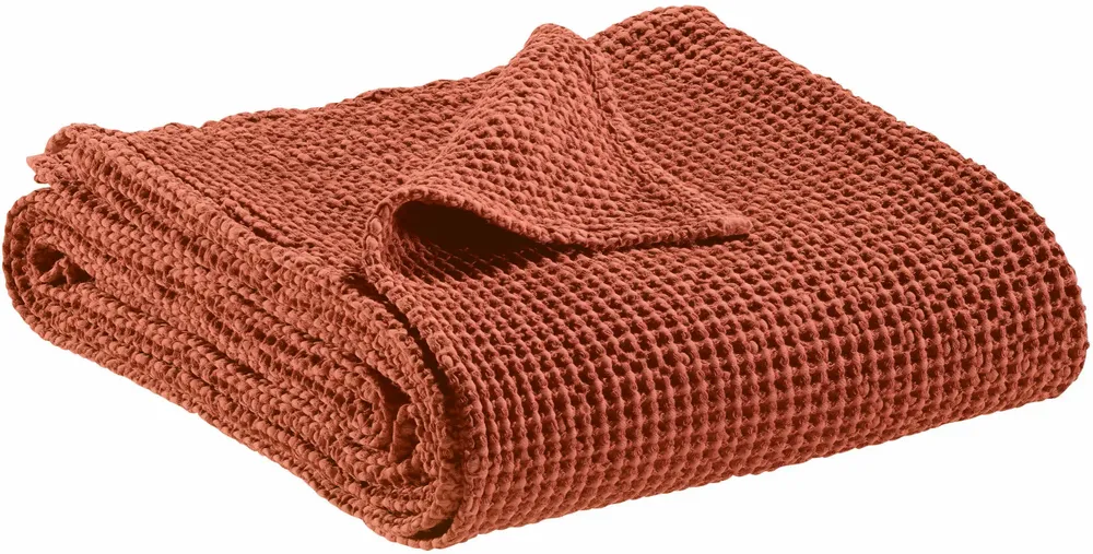 Throw blankets - Maia recycled plaid Sienne 140 X 200 - MAISON VIVARAISE - SDE VIVARAISE WINKLER
