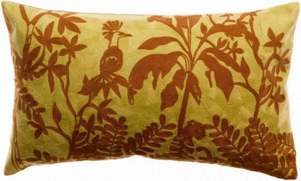 Cushions - Embroidered Cushion Raki Gold 30 X 50 - MAISON VIVARAISE - SDE VIVARAISE WINKLER