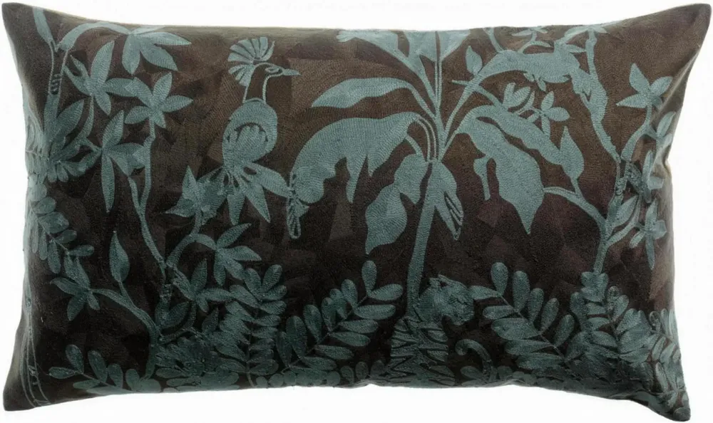 Coussins - Coussin brodé Raki Carbone 40 x 65 - MAISON VIVARAISE - SDE VIVARAISE WINKLER