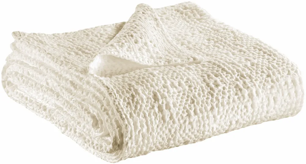 Bed linens - Throw Stonewashed Tana Craie 280 X 260 - MAISON VIVARAISE - SDE VIVARAISE WINKLER