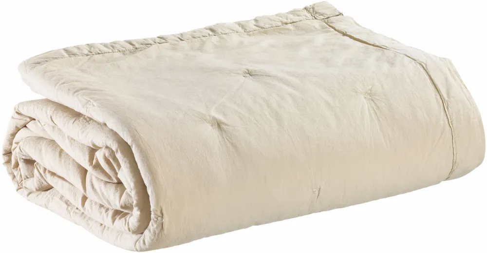 Linge de lit - Jeté de lit Tika Naturel 240 x 260 - MAISON VIVARAISE - SDE VIVARAISE WINKLER