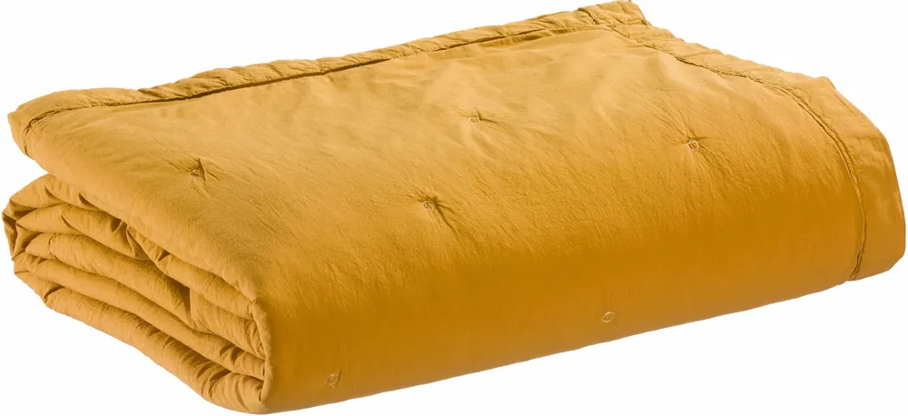 Linge de lit - Jeté de lit Tika Safran 180 x 260 - MAISON VIVARAISE - SDE VIVARAISE WINKLER