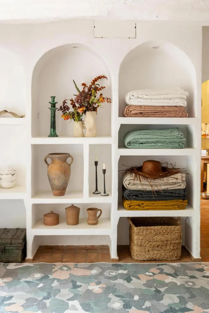 Linge de lit - Jeté de lit Tika Safran 180 x 260 - MAISON VIVARAISE - SDE VIVARAISE WINKLER