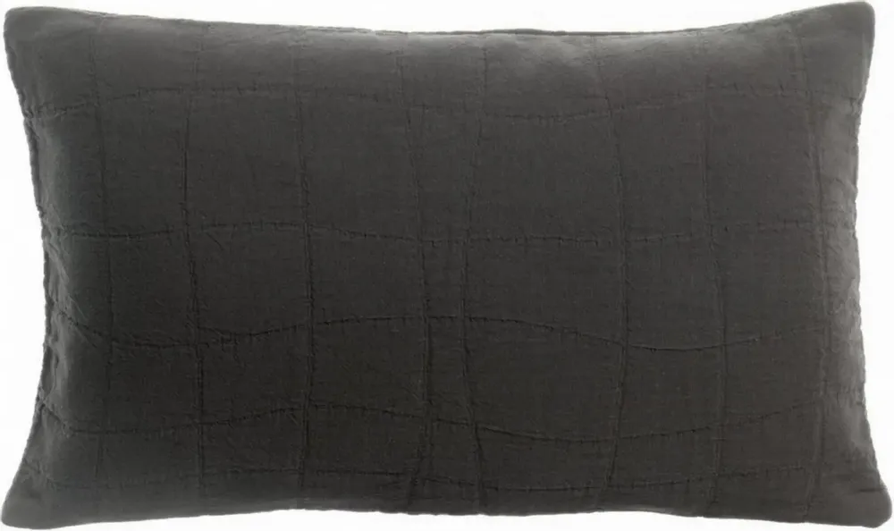 Cushions - Recycled Cushion Titou Carbone 30 X 50 - MAISON VIVARAISE - SDE VIVARAISE WINKLER