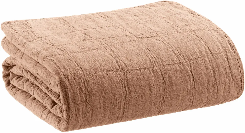 Linge de lit - Jeté recyclé Titou Dragée 260 x 260 - MAISON VIVARAISE - SDE VIVARAISE WINKLER