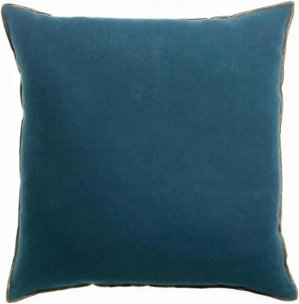 Cushions - Zeff Celeste Cushion Indigo 45 X 45 - MAISON VIVARAISE - SDE VIVARAISE WINKLER