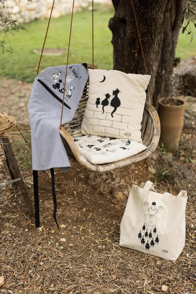 Sacs et cabas - Sac shopping Dubout À table Ecru 40 x 36 x 16 - MAISON VIVARAISE - SDE VIVARAISE WINKLER