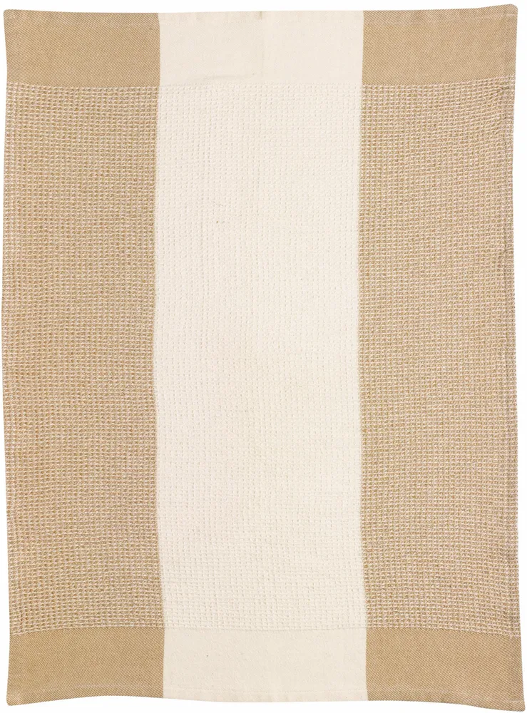 Torchons - Torchon nid d'abeilles Finn recyclé Sable 50 x 70 - MAISON VIVARAISE - SDE VIVARAISE WINKLER