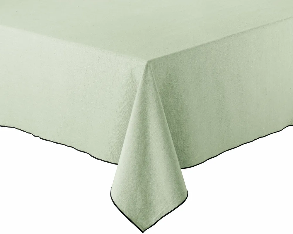 Table cloths - Recycled Tablecloth Grace Céladon 140 X 140 - MAISON VIVARAISE - SDE VIVARAISE WINKLER