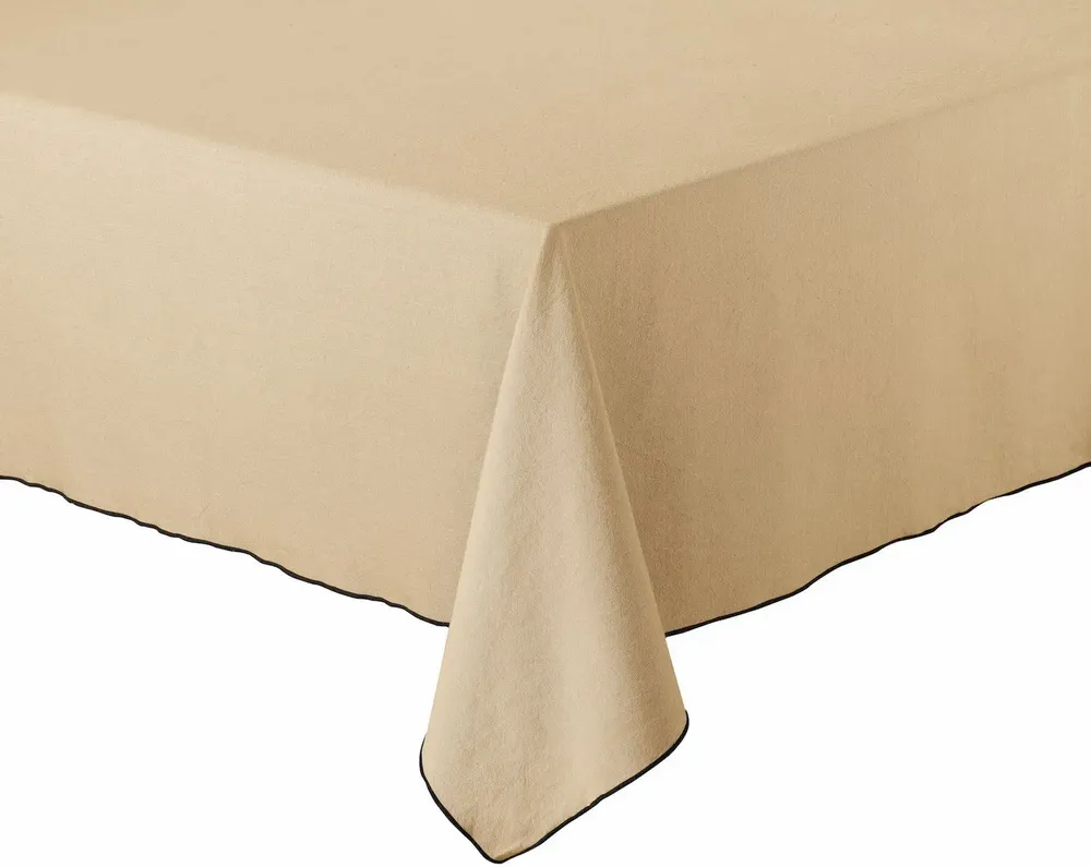 Nappes - Nappe recyclée Grace Camel 140 x 140 - MAISON VIVARAISE - SDE VIVARAISE WINKLER