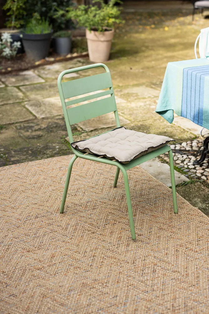 Chairs - Recycled Chair Pad Grace Camel 40 X 40 X 3 - MAISON VIVARAISE - SDE VIVARAISE WINKLER