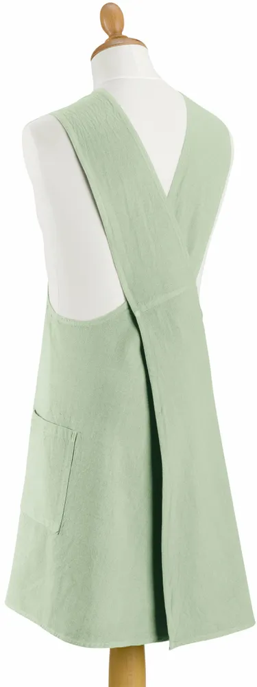 Tabliers de cuisine - Tablier de cuisine japonais recyclé Haru Céladon 78 x 100 - MAISON VIVARAISE - SDE VIVARAISE WINKLER