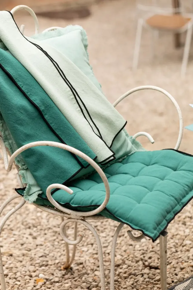 Chairs - Recycled Chair Pad Grace Paon 40 X 40 X 3 - MAISON VIVARAISE - SDE VIVARAISE WINKLER