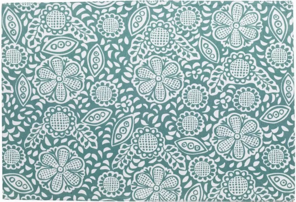 Nappes - Set de table enduit Kira recyclé Paon 33 x 48 - MAISON VIVARAISE - SDE VIVARAISE WINKLER