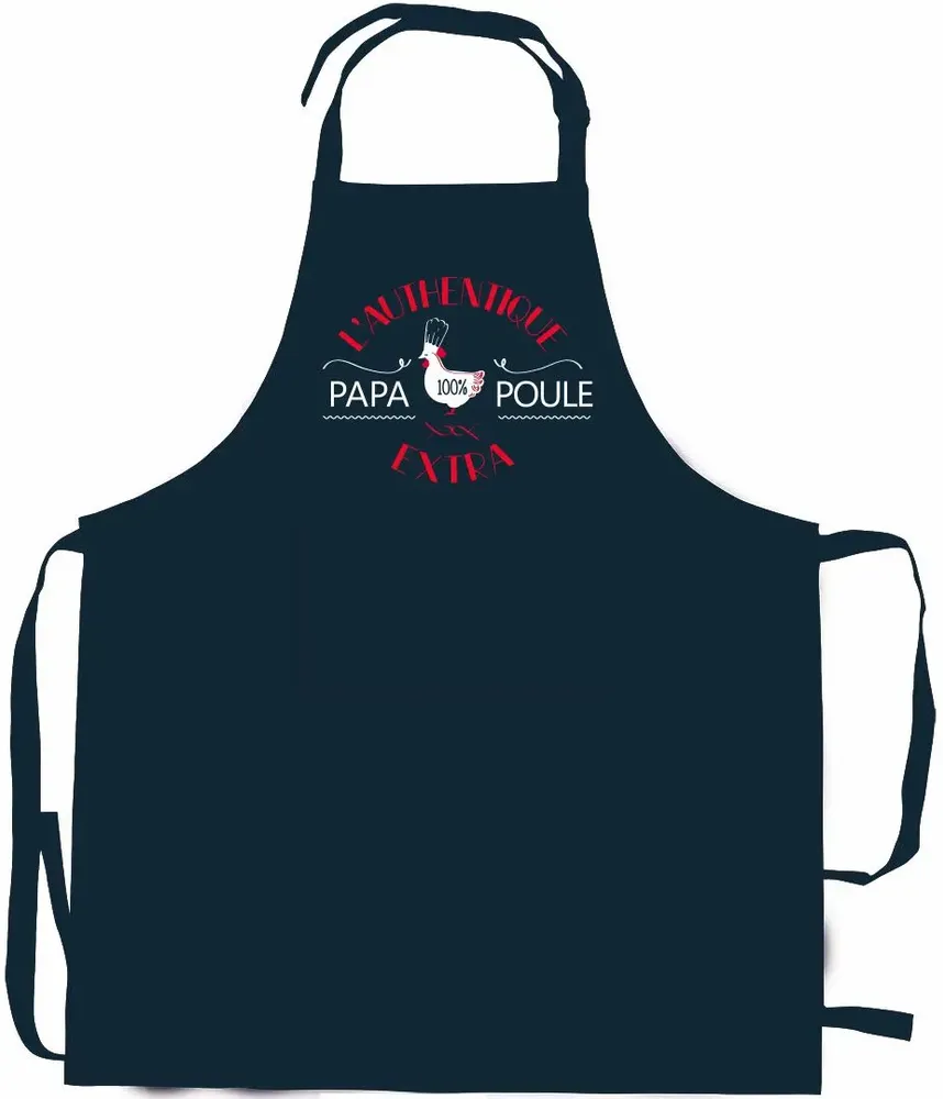 Tabliers de cuisine - Tablier de cuisine Papa poule recyclé Indigo 72 x 90 - MAISON VIVARAISE - SDE VIVARAISE WINKLER