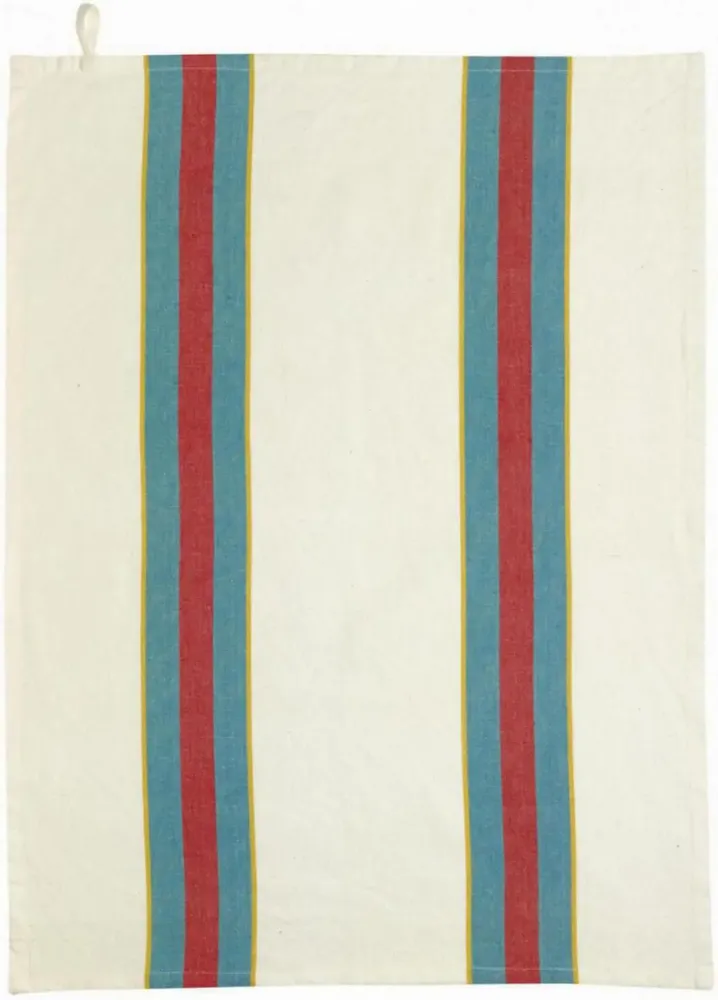 Torchons - Torchon recyclé lavé Yuna Bleu/naturel 50 x 70 - MAISON VIVARAISE - SDE VIVARAISE WINKLER