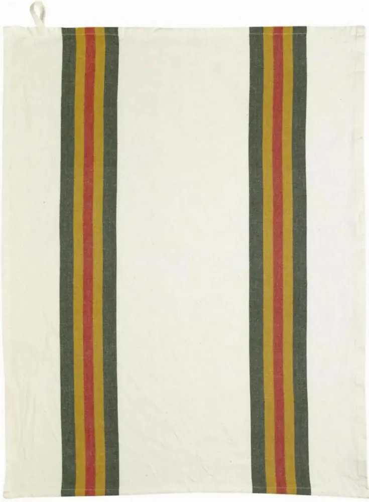 Torchons - Torchon recyclé lavé Yuna Sapin/naturel 50 x 70 - MAISON VIVARAISE - SDE VIVARAISE WINKLER