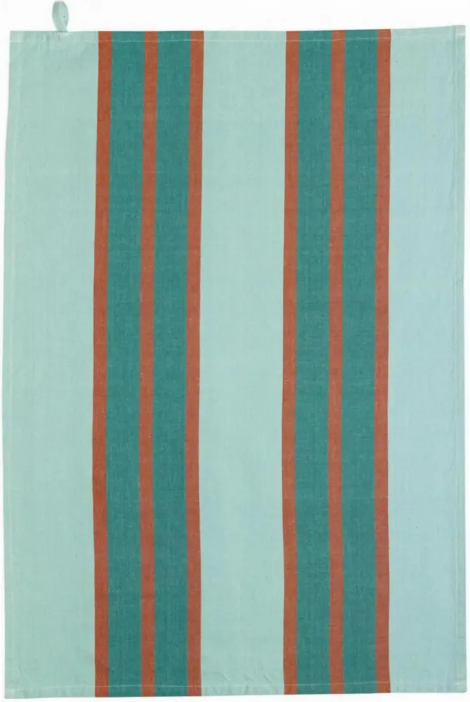 Torchons - Torchon recyclé lavé Yuna Vert eau 50 x 70 - MAISON VIVARAISE - SDE VIVARAISE WINKLER