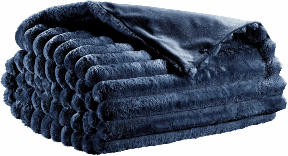 Plaids - Plaid Alice Marine 130 x 160 - MAISON VIVARAISE - SDE VIVARAISE WINKLER