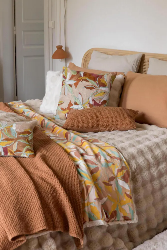 Plaids - Plaid imprimé Alina Dragée 135 x 200 - MAISON VIVARAISE - SDE VIVARAISE WINKLER