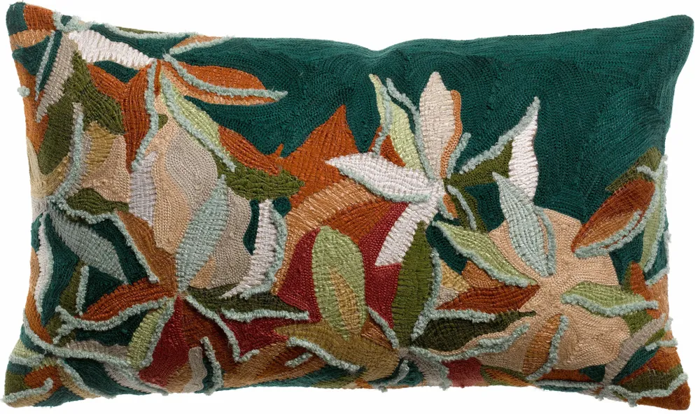Coussins textile - Coussin brodé Alina Pétrole 30 x 50 - MAISON VIVARAISE - SDE VIVARAISE WINKLER