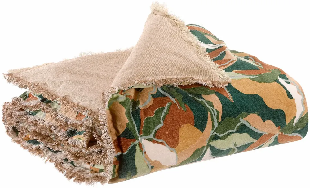 Linge de lit - Edredon imprimé Alina Pétrole 85 x 200 - MAISON VIVARAISE - SDE VIVARAISE WINKLER