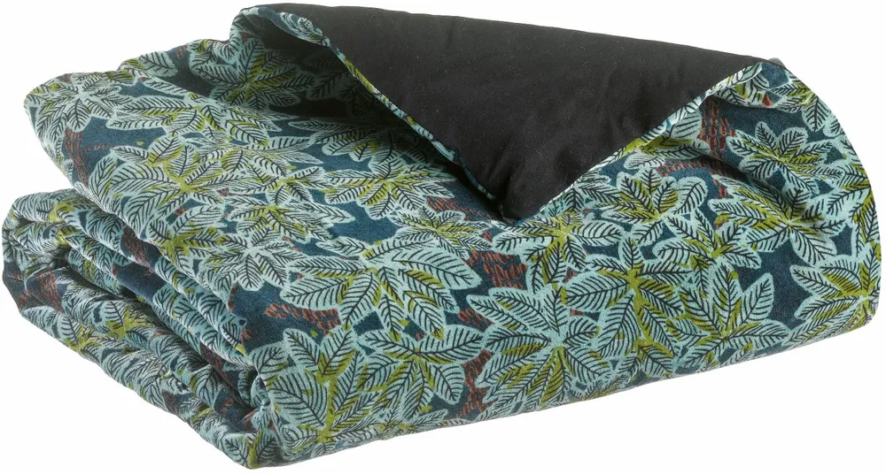 Bed linens - Ariane Printed Comforter Pétrole 85 X 200 - MAISON VIVARAISE - SDE VIVARAISE WINKLER