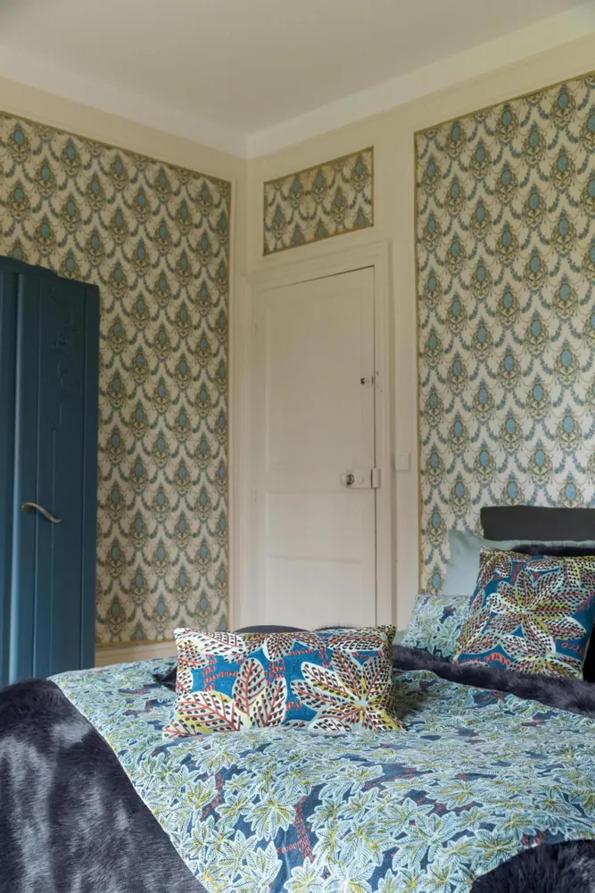 Bed linens - Ariane Printed Comforter Pétrole 85 X 200 - MAISON VIVARAISE - SDE VIVARAISE WINKLER