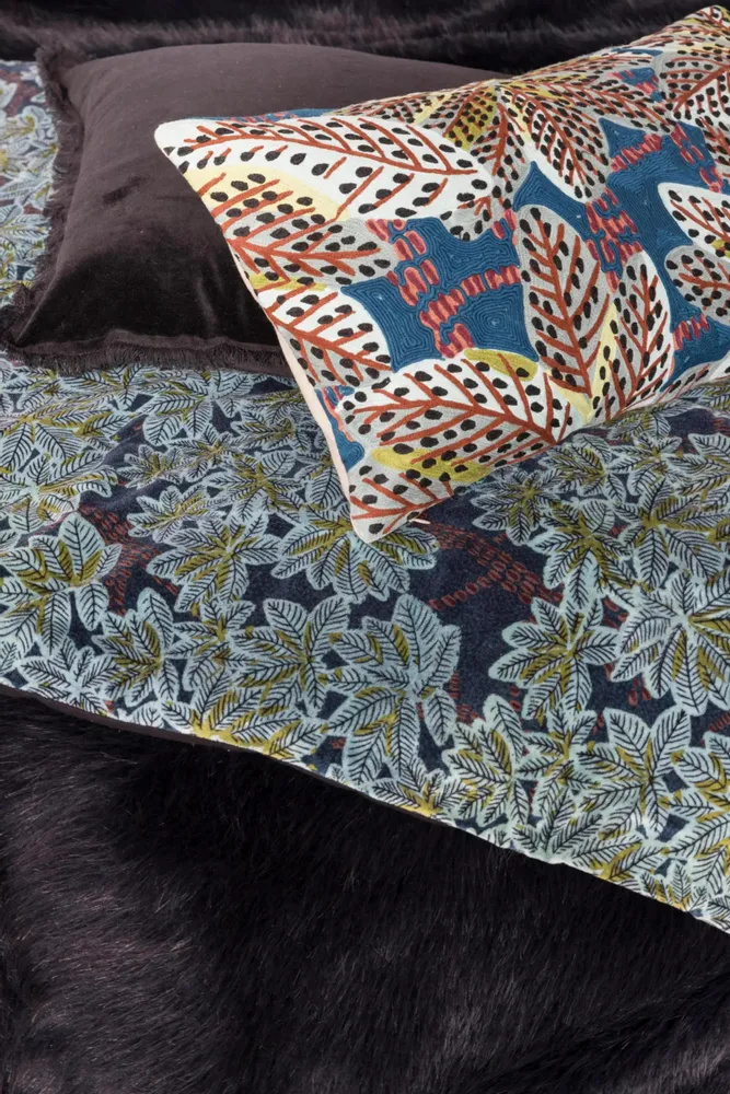 Bed linens - Ariane Printed Comforter Pétrole 85 X 200 - MAISON VIVARAISE - SDE VIVARAISE WINKLER