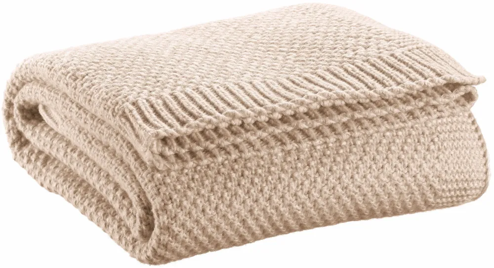 Plaids - Plaid tricot recyclé Danilo Lin 130 x 160 - MAISON VIVARAISE - SDE VIVARAISE WINKLER