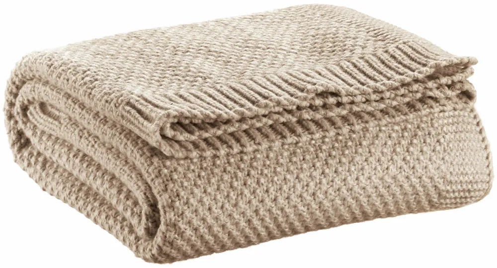 Throw blankets - Recycled Knit Throw Danilo Naturel 130 X 160 - MAISON VIVARAISE - SDE VIVARAISE WINKLER