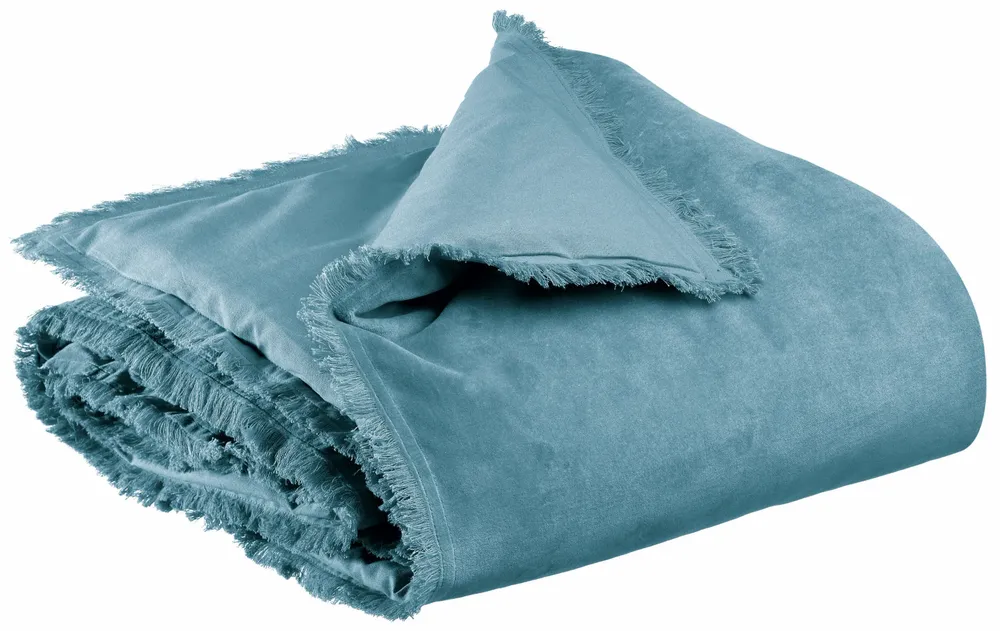 Bed linens - Plain Fara Comforter Acier 85 X 200 - MAISON VIVARAISE - SDE VIVARAISE WINKLER