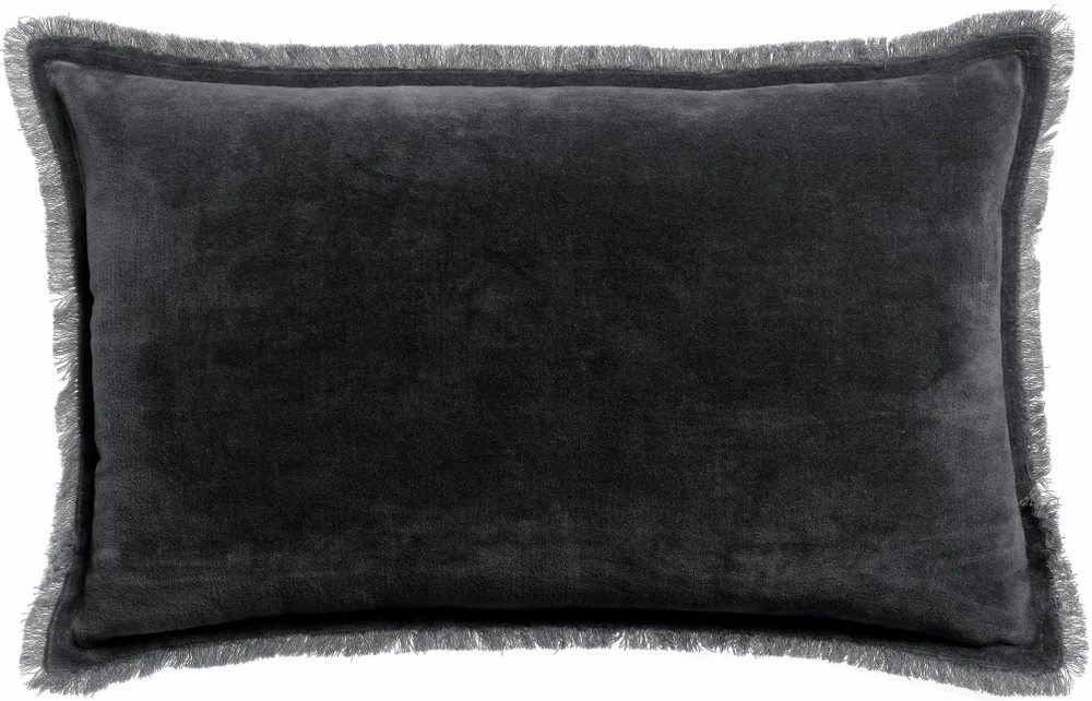 Coussins - Coussin uni Fara Caviar 30 x 50 - MAISON VIVARAISE - SDE VIVARAISE WINKLER