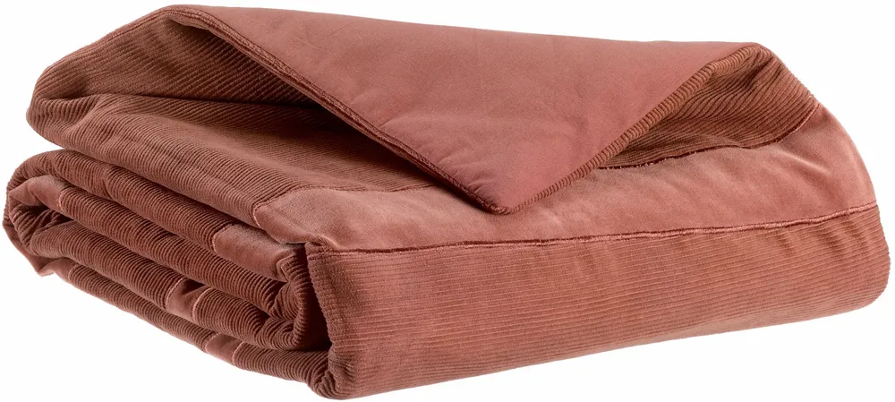 Bed linens - Fara Corduroy Comforter Bois de rose 85 X 200 - MAISON VIVARAISE - SDE VIVARAISE WINKLER