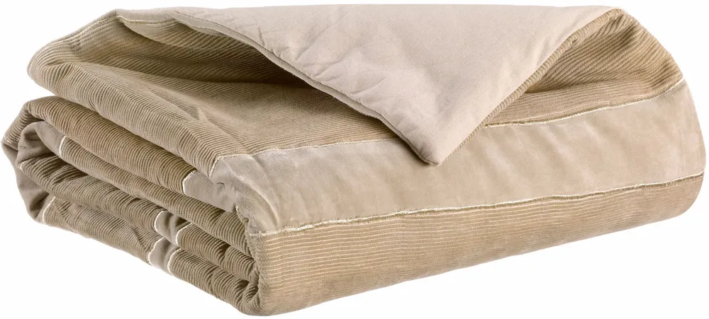 Bed linens - Fara Corduroy Comforter Lin 85 X 200 - MAISON VIVARAISE - SDE VIVARAISE WINKLER