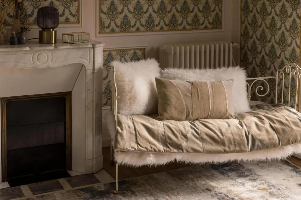 Bed linens - Fara Corduroy Comforter Lin 85 X 200 - MAISON VIVARAISE - SDE VIVARAISE WINKLER