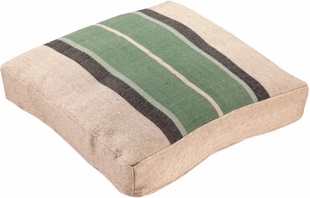 Cushions - Gatsby Floor Cushion Eucalyptus 55 X 55 X 10 - MAISON VIVARAISE - SDE VIVARAISE WINKLER