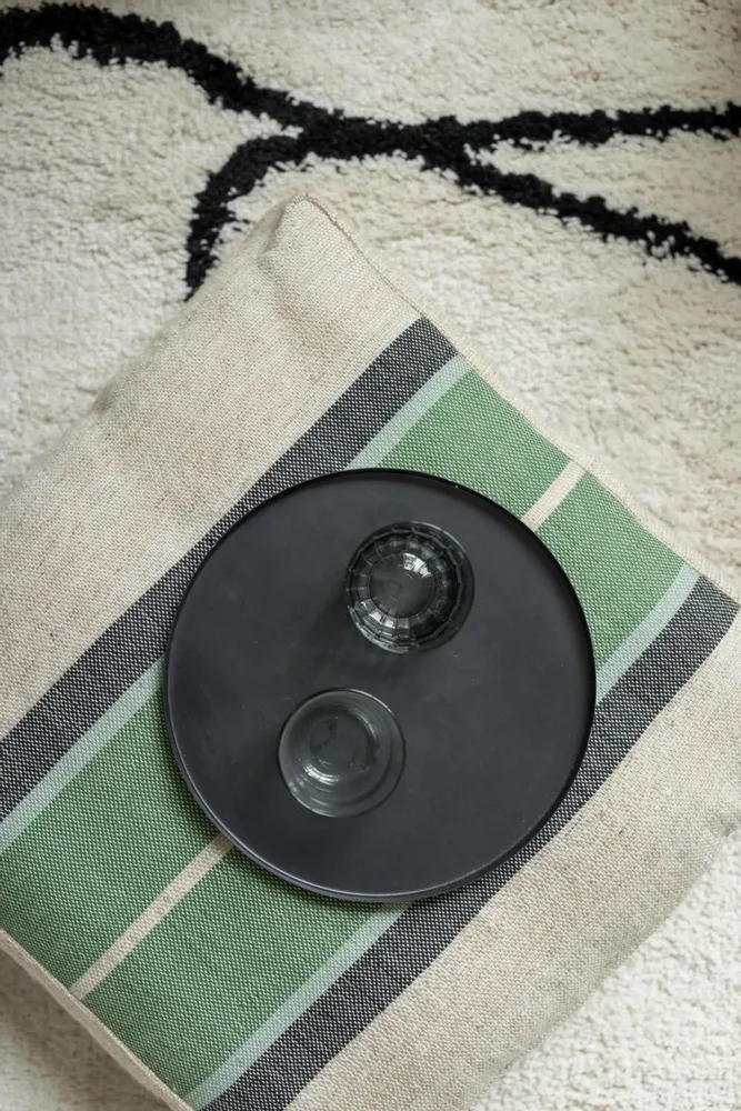 Cushions - Gatsby Floor Cushion Eucalyptus 55 X 55 X 10 - MAISON VIVARAISE - SDE VIVARAISE WINKLER