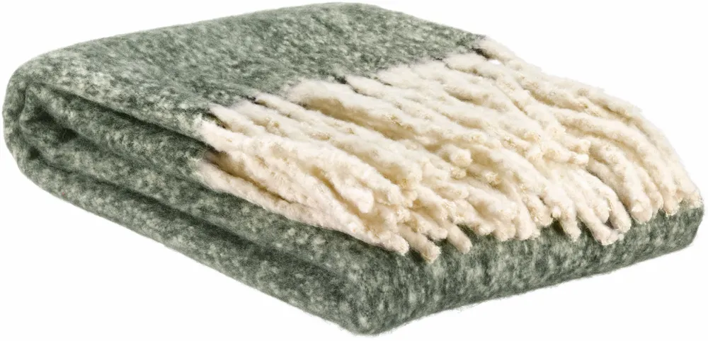 Plaids - Plaid uni recyclé Isabel Olive 130 x 160 - MAISON VIVARAISE - SDE VIVARAISE WINKLER