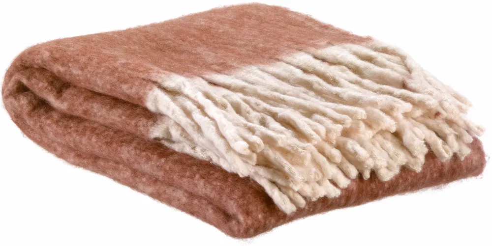 Throw blankets - Isabel Recycled Plain Throw Rouille 130 X 160 - MAISON VIVARAISE - SDE VIVARAISE WINKLER