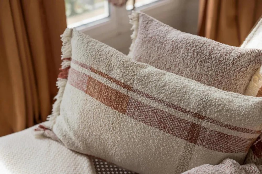 Coussins - Coussin chiné Jane Sienne 45 x 45 - MAISON VIVARAISE - SDE VIVARAISE WINKLER