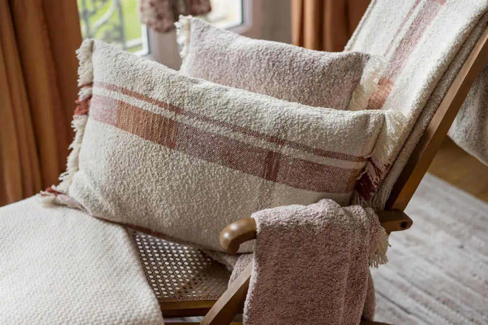 Throw blankets - Jane Heathered Throw Blanket Sienne 130 X 160 - MAISON VIVARAISE - SDE VIVARAISE WINKLER