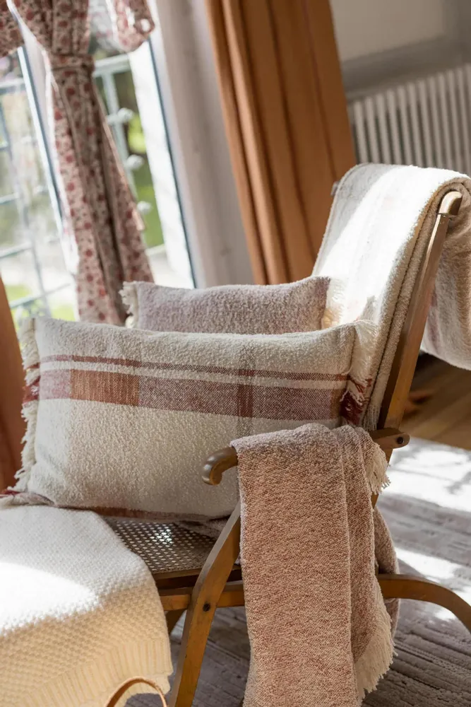 Throw blankets - Jane Heathered Throw Blanket Sienne 130 X 160 - MAISON VIVARAISE - SDE VIVARAISE WINKLER