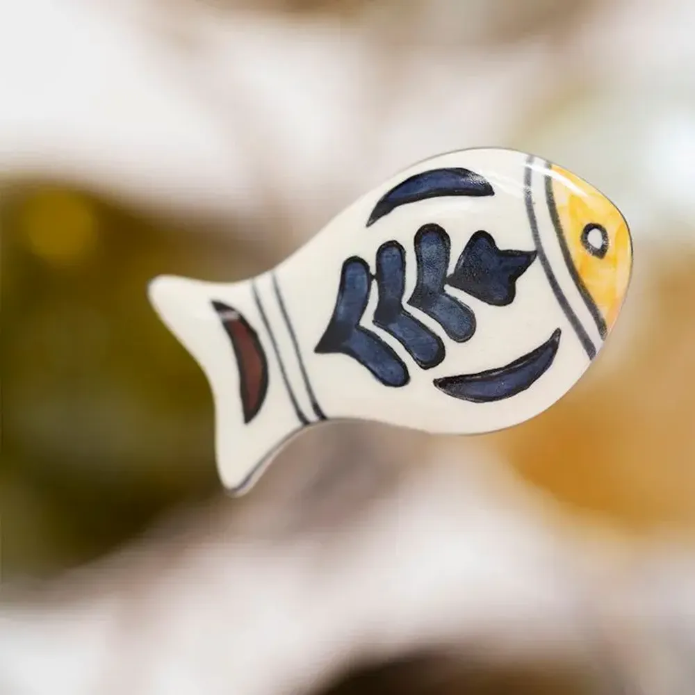 Wine accessories - Hand-painted stoneware bottle stopper - MADAM STOLTZ