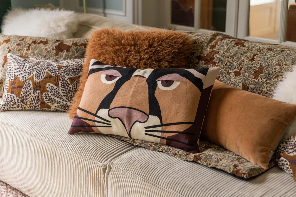 Coussins - Coussin uni Elise Rouille 40 x 65 - MAISON VIVARAISE - SDE VIVARAISE WINKLER